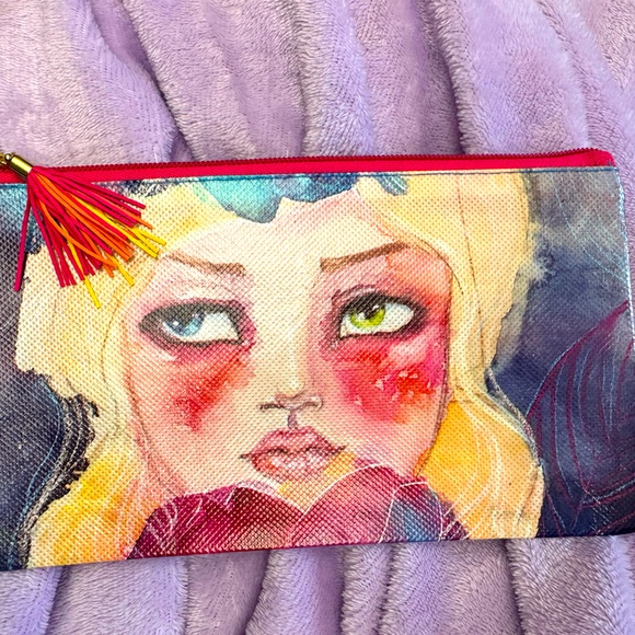 🦋 ~ NWT- Beautiful Jane Davenport Watercolor Pencil Pouch ~ 🦋 - Picture 1 of 7